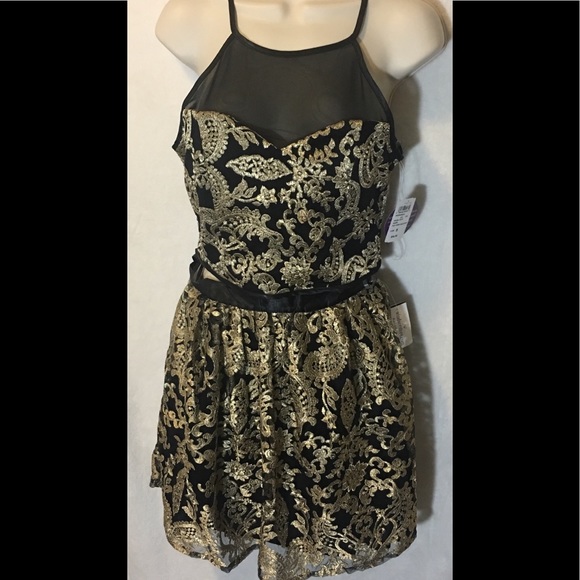 Windsor Amanda Black Embellished Two Piece Dress - Picture 2 of 5